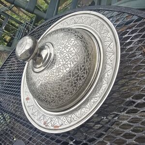 Kervancioglu Vintage Serving Dish with Dome Lid As Is